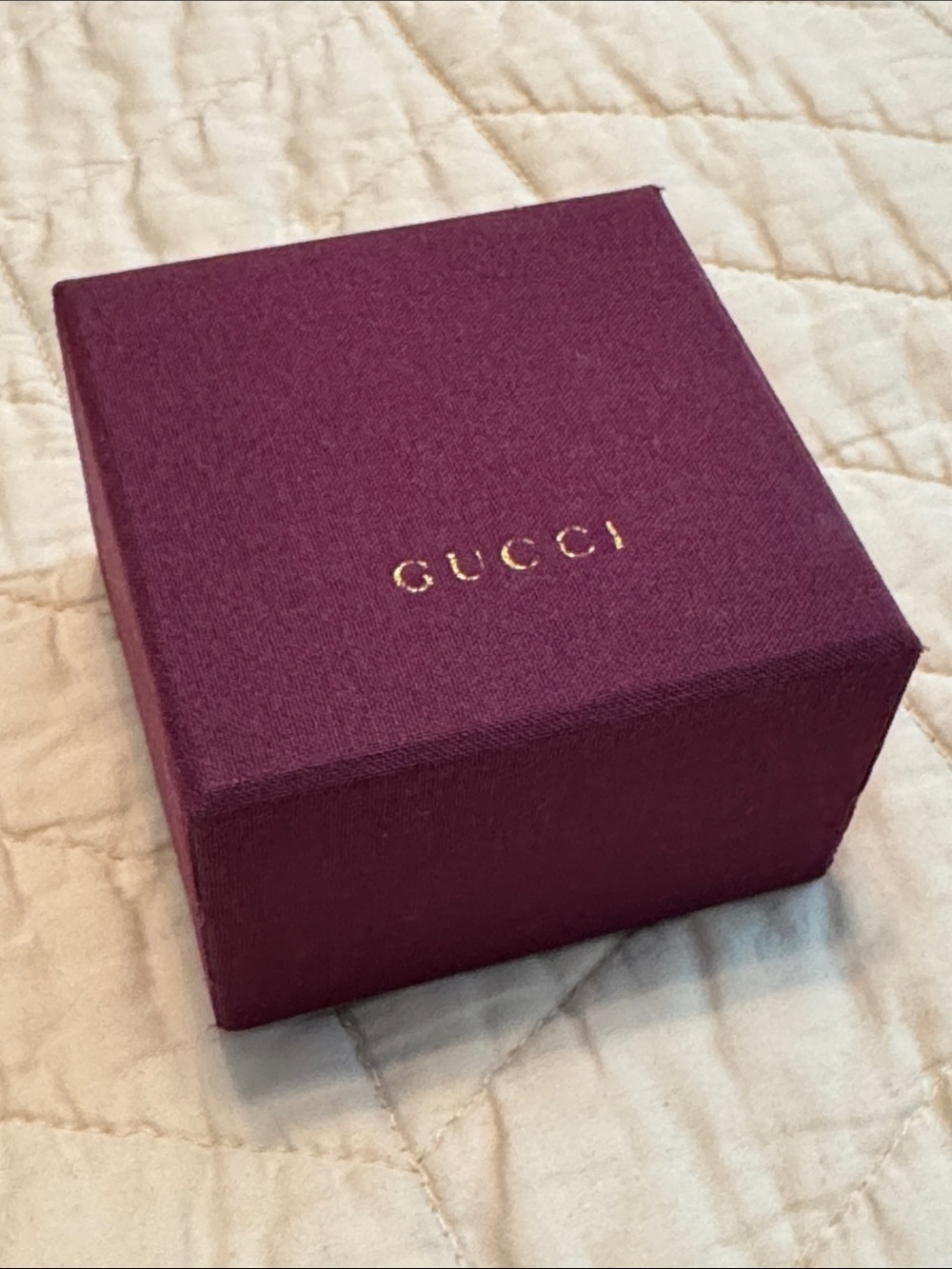 Gucci Plum Box with Gold Logo